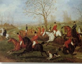 unknow artist Classical hunting fox, Equestrian and Beautiful Horses, 074. France oil painting art